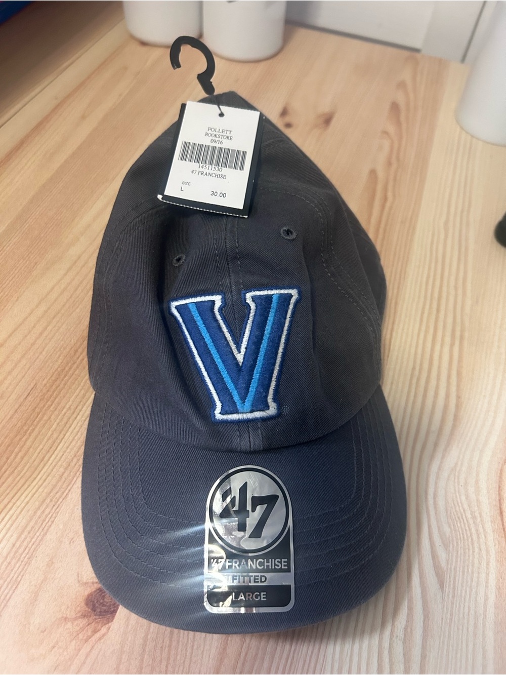New Villanova University 47 Brand Franchise Size Large Hat Men NCAA Blue